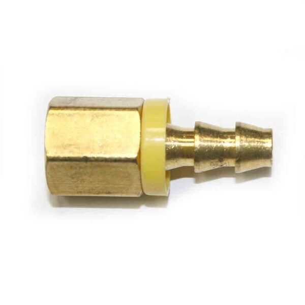 Interstate Pneumatics Easy Lock Brass Hose Fittings, Connectors, 1/4 Inch Push-Lock Barb x 1/4 Inch Female NPT End FL044 - main